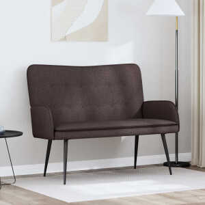vidaXL 2-Zits Sofa Donkerbruin 115 x 61 x 87 cm Stof
