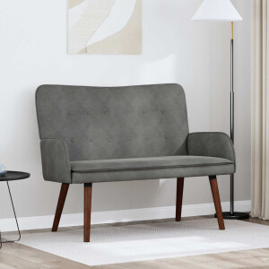 vidaXL 2-Zits Sofa Donkergrijs 115 x 61 x 87 cm Fluweel (V)