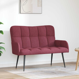 vidaXL 2-Zits Sofa Wijnrood 115 x 61 x 87 cm Stof