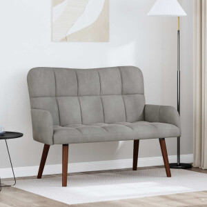 vidaXL 2-Zits Sofa Lichtgrijs 115 x 61 x 87 cm Fluweel (V)