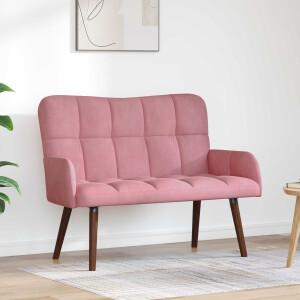 vidaXL 2-Zits Sofa Roze 115 x 61 x 87 cm Fluweel (V)