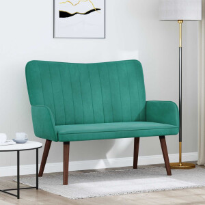 vidaXL 2-Zits Sofa Turquoise 115 x 61 x 87 cm Fluweel (V)