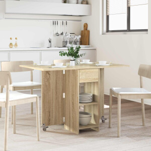 vidaXL Eettafel 115 x 70 x 75 cm Bewerkt hout Sonoma Eiken Rechthoekig