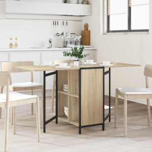 vidaXL Eettafel 144 x 60 x 75 cm Bewerkt hout Sonoma Eiken Rechthoekig