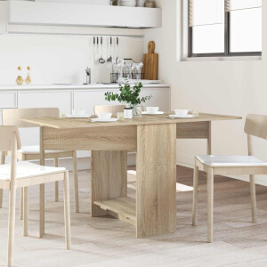 vidaXL Eettafel 138 x 70 x 73,5 cm Bewerkt hout Sonoma Eiken