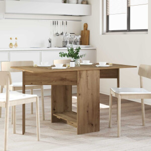 vidaXL Eettafel 138 x 70 x 73,5 cm Bewerkt hout Artisanaal eiken