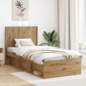 vidaXL Hoofdbord Artisanaal eiken Bewerkt hout