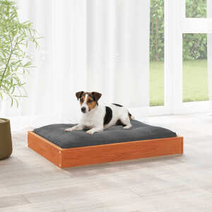vidaXL Hondenbed Wasbruin 72 x 54 x 9 cm Massief Vurenhout