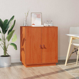 vidaXL Dressoir Wasbruin 65,5 x 40 x 75 cm Massief grenenhout