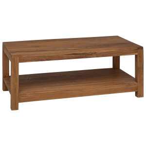 vidaXL Salontafel Naturel 100 x 50 x 40 cm Massief Teakhout