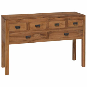 vidaXL Dressoir Naturel 110 x 35 x 75,5 cm Massief Teakhout