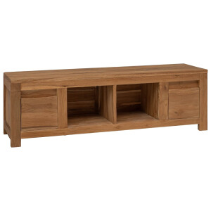 vidaXL TV-kast 110 x 30 x 35 cm Naturel Massief Teakhout