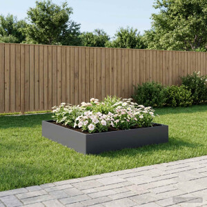 vidaXL Plantenbak Antraciet 100 x 100 x 20 cm Koudgewalst staal