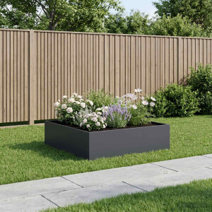 vidaXL Plantenbak Antraciet 80 x 80 x 30 cm Koudgewalst staal