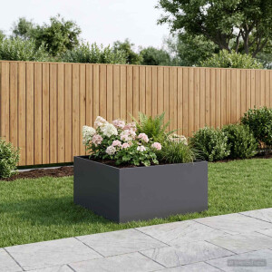 vidaXL Plantenbak Antraciet 60 x 60 x 40 cm Koudgewalst staal