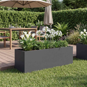 vidaXL Plantenbak Antraciet 40 x 20 x 20 cm Koudgewalst staal
