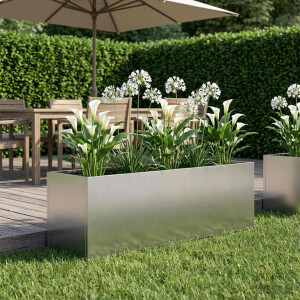 vidaXL Plantenbak zilver 80 x 30 x 30 cm Gegalvaniseerd staal