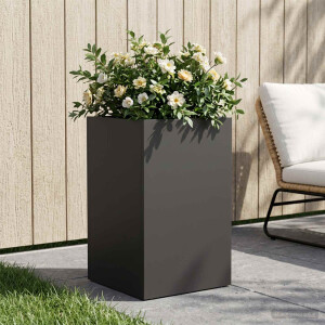 vidaXL Plantenbak Zwart 30 x 30 x 50 cm Koudgewalst staal