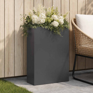 vidaXL Plantenbak Zwart 40 x 20 x 75 cm Koudgewalst staal