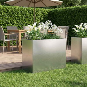 vidaXL Plantenbak zilver 60 x 30 x 40 cm Roestvrij staal