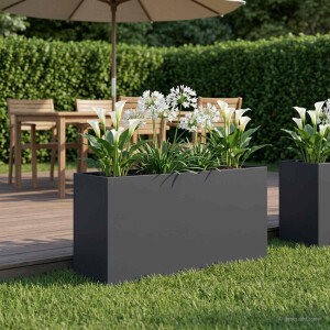 vidaXL Plantenbak Antraciet 100 x 30 x 40 cm Koudgewalst staal
