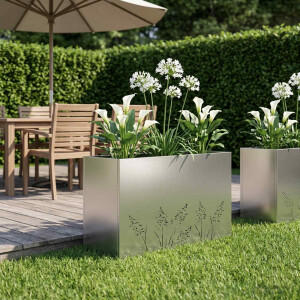 vidaXL Plantenbak zilver 80 x 30 x 49 cm Gegalvaniseerd staal