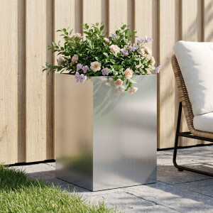 vidaXL Plantenbak zilver 40 x 40 x 60 cm Gegalvaniseerd staal
