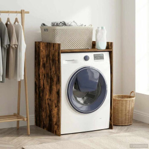 vidaXL Wasmachinekast Gerookt eiken 67,5 x 62 x 97 cm Bewerkt hout