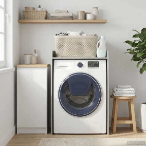 vidaXL Wasmachinekast Grijs Sonoma 67,5 x 48 x 97 cm Bewerkt hout