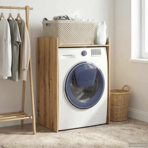 vidaXL Wasmachinekast met opslag Ambachtelijk eiken 67,5 x 48 x 97 cm