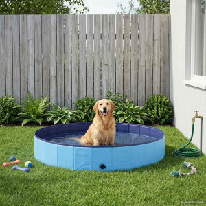 vidaXL Honden zwembad Blauw Ø200 x 30 cm Dik PVC