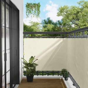 vidaXL Balkon Scherm Crème 110 x 400 cm Oxford Stof