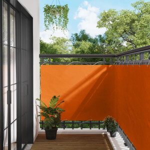 vidaXL Balkon Scherm Oranje 110 x 1000 cm Oxford Stof