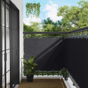vidaXL Balkon Scherm Zwart 110 x 1000 cm Oxford Stof