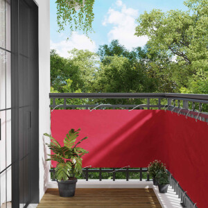 vidaXL Balkon Scherm Bordeauxrood 75 x 300 cm Oxford Stof