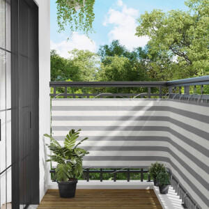 vidaXL Balkon Scherm Lichtgrijs en wit. 100 x 500 cm Oxford Stof