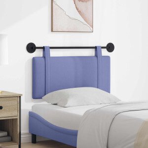 vidaXL Hangend hoofdbord Jeans Blauw Stof