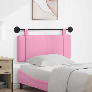 vidaXL Hangend hoofdbord Roze Stof