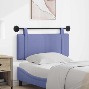vidaXL Hangend hoofdbord Jeans Blauw Stof