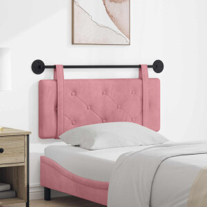 vidaXL Hangend hoofdbord Roze Fluweel