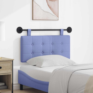 vidaXL Hangend hoofdbord Jeans Blauw Stof