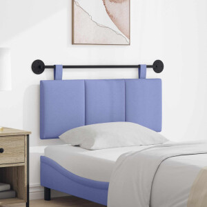vidaXL Hangend hoofdbord Jeans Blauw Stof