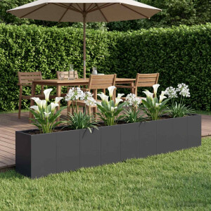 vidaXL Plantenbak Zwart 360 x 40 x 60 cm Koudgewalst staal