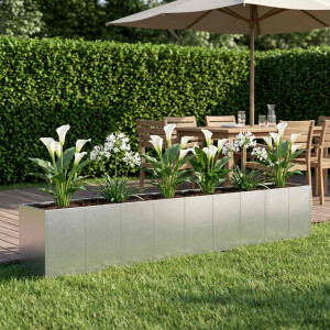 vidaXL Plantenbak zilver 360 x 40 x 60 cm Gegalvaniseerd staal