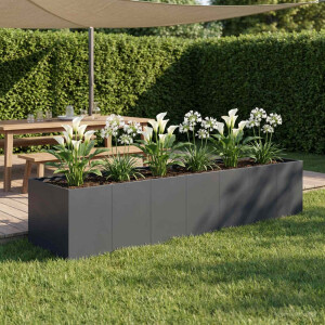 vidaXL Plantenbak Antraciet 280 x 80 x 60 cm Koudgewalst staal