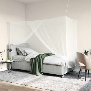 vidaXL Klamboe voor bed 3 st 156 mesh Wit 220 x 120 x 150 cm Polyester