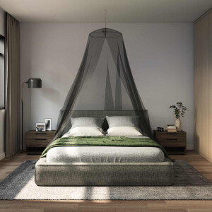 vidaXL Klamboe voor bed 3 st 156 mesh Zwart ⌀56 x 220 cm Polyester