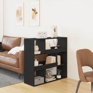 vidaXL Boekenplank Zwart Eiken 100 x 33 x 94,5 cm Bewerkt hout
