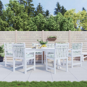vidaXL Buiten Kussen 6 pcs Wit 100 x 50 x 7 cm Stof