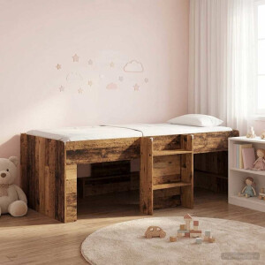 vidaXL Kinder Hoogslaper 2 pcs Oud hout 98.5 x 200 cm Bewerkt hout